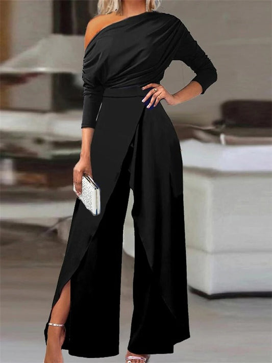 Emmeline | Off-Shoulder Jumpsuit met Elegante Split