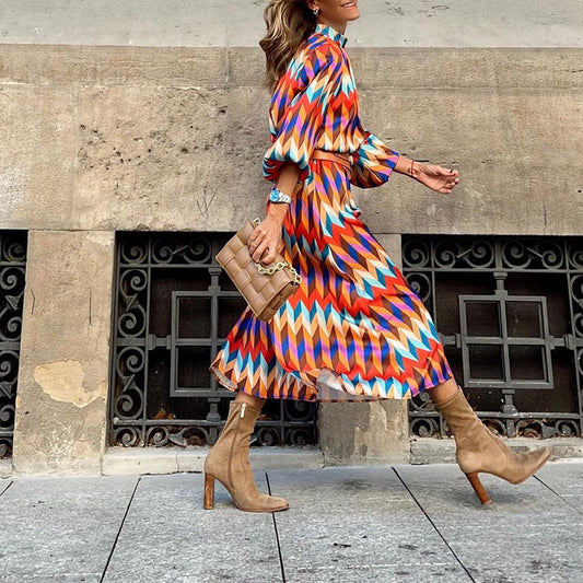Nohemi | Bold Geometric Print Dress