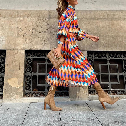 Nohemi | Bold Geometric Print Dress