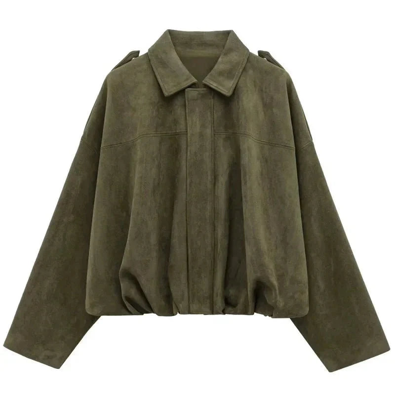 Veste Oversize en Suédine pour Femme - Emilia Lane