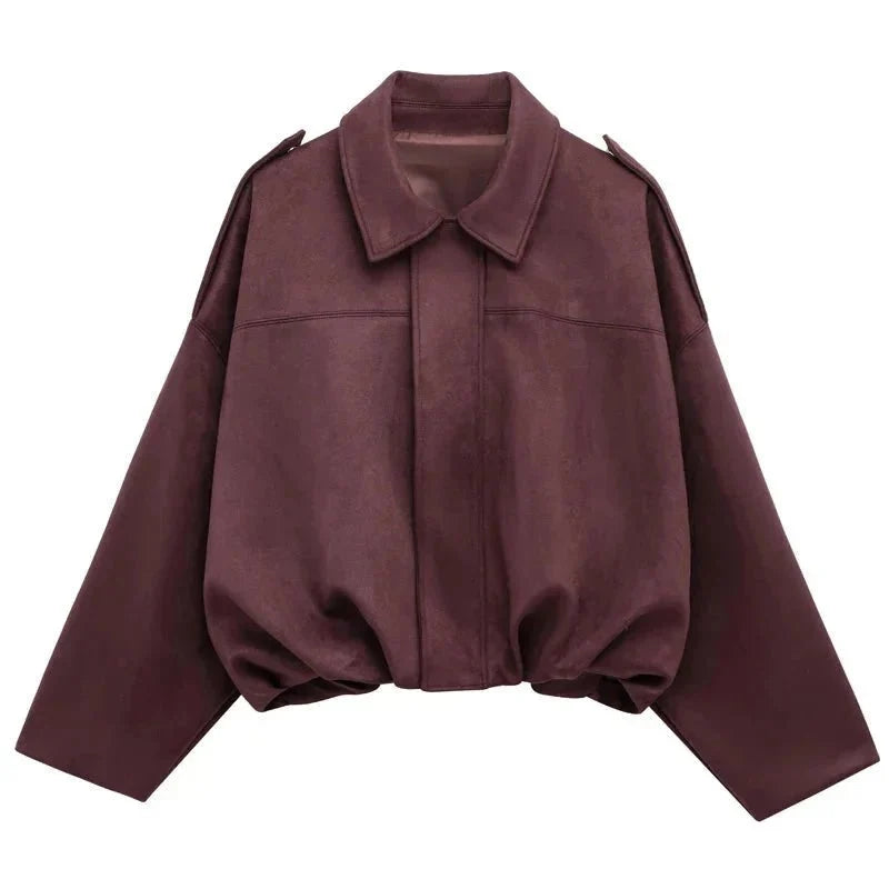 Veste Oversize en Suédine pour Femme - Emilia Lane