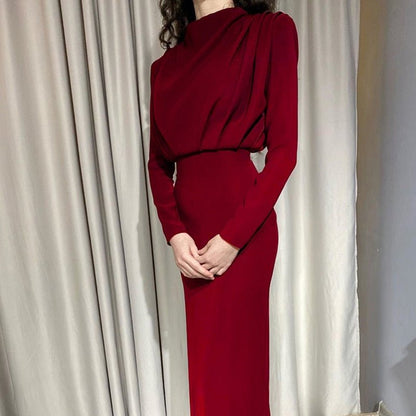 Odalys | Elegant Draped Midi Dress