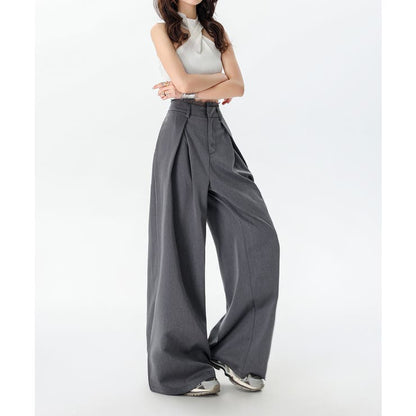 Ren | Wijde Pantalon met Hoge Taille