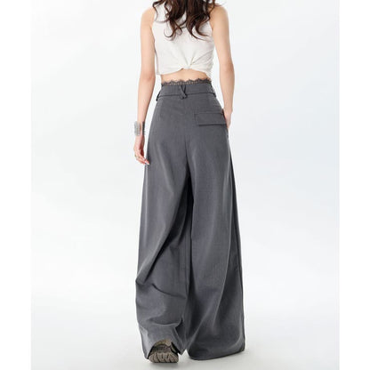 Ren | Wijde Pantalon met Hoge Taille