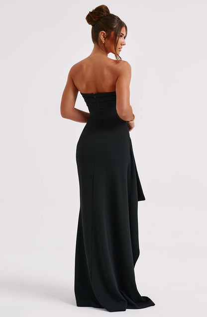 Belle | Strapless Avondjurk met Hoge Split